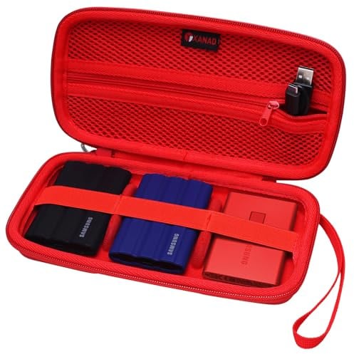 XANAD Tasche für Samsung Portable SSD T9 / T7 Shield / T7 (Rot Rosa 3)