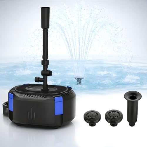 Harune 3000L/H Pond Filter and Fountain Pump Kit,Max Head 2.5m