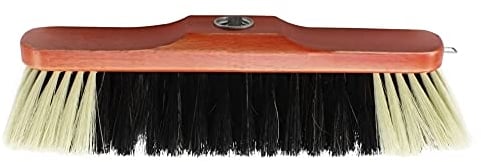 com-four® Escoba de salón sin Mango con Rosca - Escoba de casa con Mezcla de Crin - Escoba de Crin de Madera de Haya - Aprox. 30 cm (Escoba de habitación - 01 Piezas)
