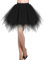 DRESSTELLS Jupon Jupe Ballet Tutu Court en Tulle Couleurs variées, Noir XL