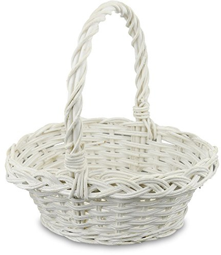 Henkel-Ovalkorb, weiß Höhe: 20cm mit Henkel, Breite : 15cm, Länge: 20cm 1 Stck.
