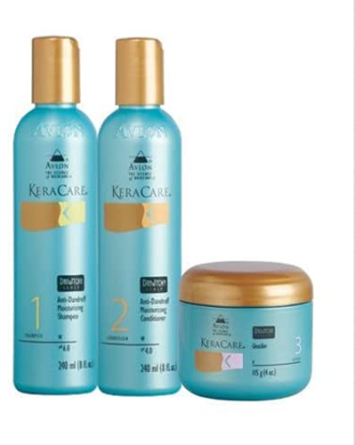 Avlon KeraCare Dry & Itchy Pack – Anti-Dandruff Dry & Itchy (Conditio 8oz + Shampoo 8oz + Glossifier 3.9oz)