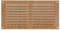 Amig - Rejilla Rectangular de Aluminio - Rejillas de Ventilación para Salida de Aire - Ideal para Techo de Cocina y Baño - Medidas 100 X 200 MM - Color Madera