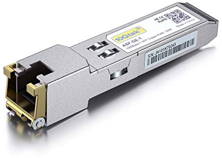 10Gtek für Ubiquiti 1G SFP RJ45 Modul UF-RJ45-1G, 1000Base-T Kupfer Mini-Gbic Transceiver, bis zu 100-Meter