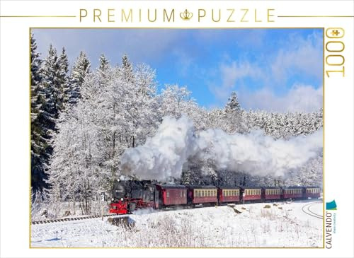 CALVENDO Puzzle Brockenbahn, Harz | 1000 Teile Lege-Größe 64 x 48 cm Foto-Puzzle für glückliche Stunden
