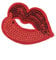 Ximkee (10 Pack) Red Lips Sequin Embroidered Sew Iron On Applique Patches
