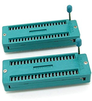 2 x DIP Pin Length 4mm 40 Pin Universal ZIF IC Socket Lock Socket 2.54mm Pitch