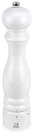 Dekomiro Peugeot 27841 Paris Pfeffermühle mit u-Select weiß 30 cm Geschenkset mit 20 gr. Tellicherry-Chili-Pfeffer