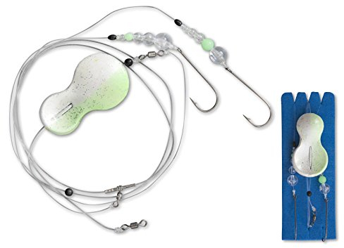 #1 Z-Sea Flatty Teaser Inline Rig White/Glow 0,70mm 0,40mm 1Stück 90cm,25cm