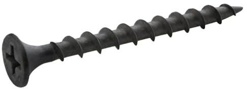 Grip Rite 158CDWS1 1-5/8-Inch 6 Coarse Thread Drywall Screw with Bugle Head, 1 Pound, Black, 189 Count