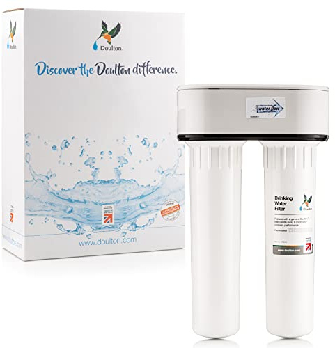 Doulton W9380020 Purificateur d'eau Duo sous évier équipé d'une cartouche Ultracarb avec cartouche CleanSoft anti calcaire