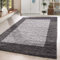 HomebyHome Shaggy Teppich Läufer Flur 100 x 200 cm - Shaggy Teppich Hochflor Grau Extra Weich und Flauschig - Bettvorleger Teppiche für Schlafzimmer - Waschbarer Küchenläufer - Carpet, Halı, Kilim