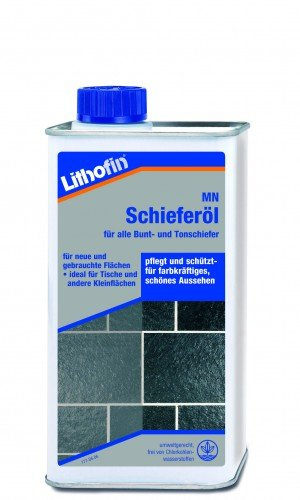 Lithofin MN Schieferöl 1 Liter - Erstbehandlung neuer Flächen wie Fensterbänke Tische Böden Treppen