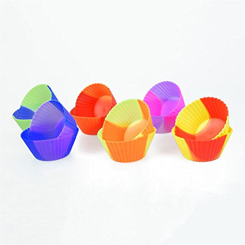 PhoneNatic 12x Cupcake-Förmchen, Silikon, Mehrfarbig