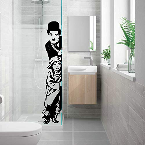 vinilo decorativo Charles Chaplin, The Kid. Color negro (L - 180x45, Negro)