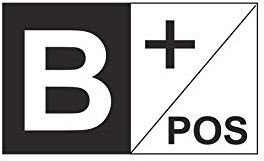 Akachafactory Aufkleber Sticker Auto Motorrad Fahne Flagge flaggen Blutgruppe B+ B positiv