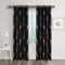 MYRU 2 Panels Set Luxury Striped Blackout Curtains for Bedroom Living Room (Black and Gold, 2 x 66x84 Inch)