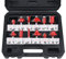 flintronic Router Bit Set, 12PCS 8mm 1/2 Inch Shank Tungsten Carbide Tipped Router Bit Set | Wood Milling Saw Cutter | Woodworking Tools Kit with Plastic Case for Home & DIY