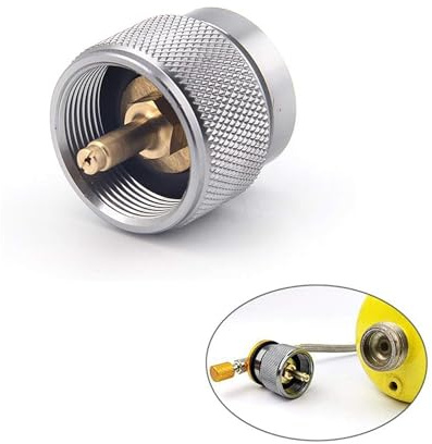 Hamans Propan Adapter Camping Kocher Adapter Gas Adapter Konverter Outdoor Propan Kleiner Tank Eingang EN417 Ventil Ausgang Zylinder Kanister Adapter für Outdoor Camping