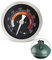 3.3” Large Thermometer Replacement for Big Green Egg Grill, Accurate Temp Gauge Probe w/Recalibrated Function, Waterproof Temperature Gauge for BGE Accessories, SUS304 Stainless Steel Dome Thermostat