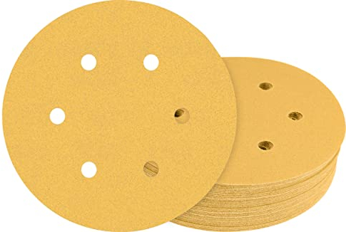 Bosch Professional 50x Carte Abrasive Expert C470 con 6 Fori per Legno Duro, Vernice su Legno, Ø 150 mm, Grana 40, Accessorio Levigatrice Rotoorbitale