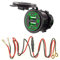 JZK Doppia Presa USB per auto 12v / 24v, Caricabatteria da Auto Doppio USB 5V 4.2A con interruttore ON/OFF, caricatore per automobile telefono cellulare per auto, barca, marina, moto, veicolo