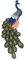 Anawakia Pfau Aufbügler Applikationen Flicken Stoff Patches Applikation Applique Bügelbild Aufnäher DIY Mode Dekoration (S 12 * 34cm)