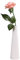 Tall Conic Ceramics Flower Vase Small Bud Vase Flower Vase Decorative Floral Vase Centerpiece for Home Wedding Table Bedroom Living Room Office Desk(White)