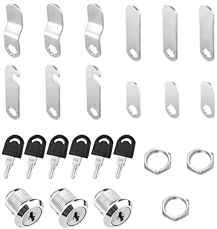 DXLing 3 Conjuntos Cerradura para Buzón de Correo 16mm Cerradura de Levas con Llaves Cerradura de Seguridad para Buzón Cerraduras de Taquillas para Armario Oficina Escritorio de Ordenador