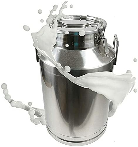 Robuster Milcheimer aus 304 Edelstahl, versiegelte Dose mit Deckel, Weineimer, Aufbewahrungsfass, Tragekrug für den Transport von Flüssigkeiten, 50 l