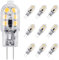 Vicloon G4 LED Lampe, [10er Pack] LED Birne G4 LED Leuchtmittel Transparent Warmweiß 2W 130lm Ersatz für 15W Halogenlampen 12V AC/DC, 3000K, 360 Grad Abstrahlwinkel Leuchtmittel Birne