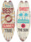 Garneck Surfbrett Willkommensschild, 2 Stück Surfbrett Schilder, Holz Surfbrett Wanddeko Aufhängen Surfbrett Plakette Schild Für Bar Zuhause Wand Terassendeko