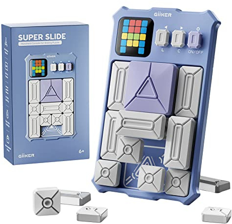GiiKER Super Slide Puzzle Games, Original 500+ Challenges Brain Teaser Puzzle, Toys for Kids Teens, Travel Games Birthday Gifts Easter Basket Stuffers for Boys Girls, Activities for Road Trips