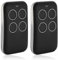 2pcs Telecommande Garage Universelle Portail Télécommande Porte de Garage 433mhz, Telecommande Portail Bip Portail Universelle émetteur Manuel 433 Mhz Télécommande à 4 Canaux Clonage Télécommande