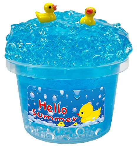 Blue Crystal Slime,DIY Fishbowl Bead Crunchy Slime, Super Soft and Non-Sticky, Birthday Gifts Suitable for Kids,prizes,Party Favorfor Girls and Boys