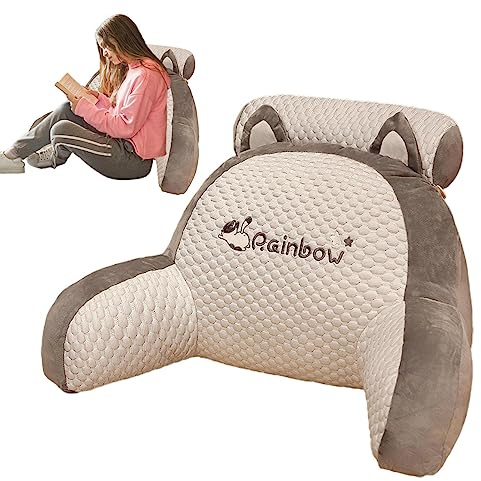 Imtrub Bett-Lesekissen | Weiches Kissen mit Armen | Besonders Bequeme Rückenstütze, ergonomisches Kissen. Lesen, Spielen, Fernsehen