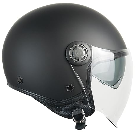 SKA-P Casco open face, 1SHA ZEN MONO Nero opaco, XXL (61cm)