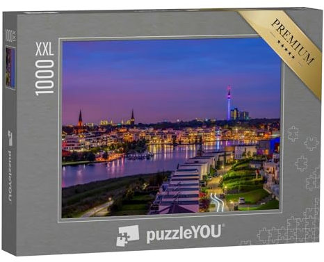 Puzzle 1000 Teile XXL „Panoramablick auf den Phoenix-See in Dortmund, Deutschland“ – aus der Puzzle-Kollektion Nordrhein-Westfalen