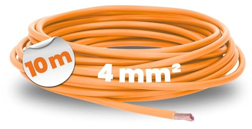 Lapp 10m H07V-K 4 mm² Orange - Flexible Aderleitung - PVC-Einzelader | Feindrahtige Kupfer-Litze 4mm2 - Verdrahtungsleitung für Schaltschrank & Elektro - Harmonisiertes Kabel für Innenraum