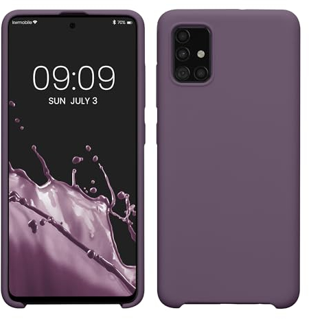kwmobile Hülle kompatibel mit Samsung Galaxy A51 Hülle - Silikon Handy Case - Handyhülle weiche Oberfläche - kabelloses Laden - Helle Iris