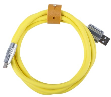 EPOMAKER Cable de Teclado USB-C RT100, Cable de Teclado mecánico Desmontable Tipo A-C para Mac/Win/Gamers (Amarillo)