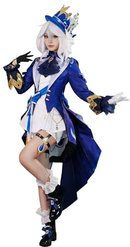 OSIAS Genshin Impact Cosplay Furina Weiße Form Kostümset (L)
