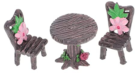 BESPORTBLE 2 Sätze Mikro-Landschaftsverzierung Miniaturen zum Basteln Landschaftsverzierungen Tischdekoration Ornament Mini-Gartendekoration Miniatur gartenmöbel Sukkulenten Dekorationen