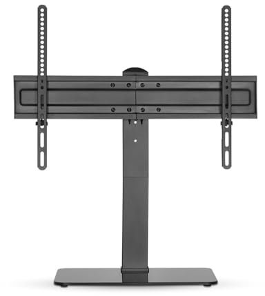 Fester TV-Ständer - 37-70 - maximal unterstützes Bildschirmgewicht: 40 kg - Einstellbare voreingestellte Höhen - Gehärtetes Glas/Stahl - Schwarz