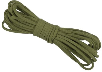 PATIKIL 5.5 Yards x 3mm Faux Suede Leather Cord, Leather Lace String for Bracelet Necklace Beading Making DIY Crafts, Dark Green
