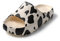 JOMIX Tongs Femme Imprimé Chaussons d'été en Caoutchouc Claquettes Femme pour Maison Douche Piscine Plage (Vache, 38-39)