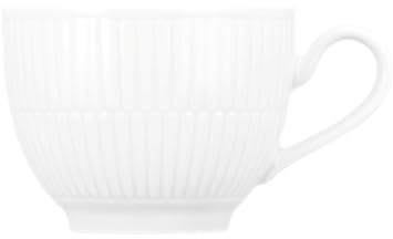 Seltmann Weiden Amina Weiß Kaffeetasse, 250 ml, Kaffeeobertasse mit dezentem Relief-Muster, Spülmaschinen- und Mikrowellenfest, Porzellan, Weiß