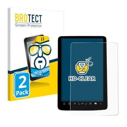 BROTECT Schutzfolie für Volvo EX30 12.3 | 2 Stück Transparenter Displayschutz Made in Germany Klare Displayschutz-Folie Clear Einfache Montage Case-Friendly