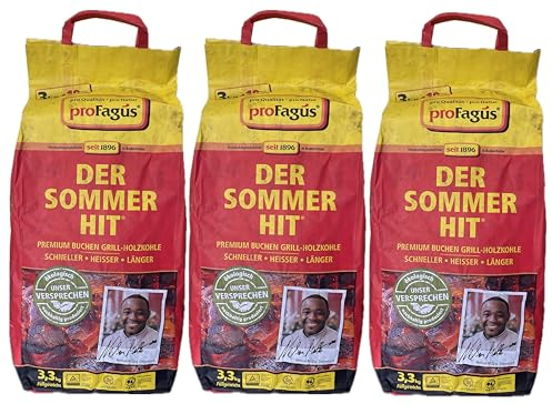 Generisch Grill Holzkohle 3 x 3,3kg Buche von proFagus
