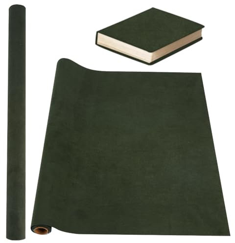 OLYCRAFT 100x43 cm Buchbindetuch Schwarze Buchumschlag-Kunstlederoberfläche Mit Buchtuch Auf Papierrückseite DIY-Buchtuch-Schutzhülle Zum Buchbinden Scrapbooking Album DIY-Basteln